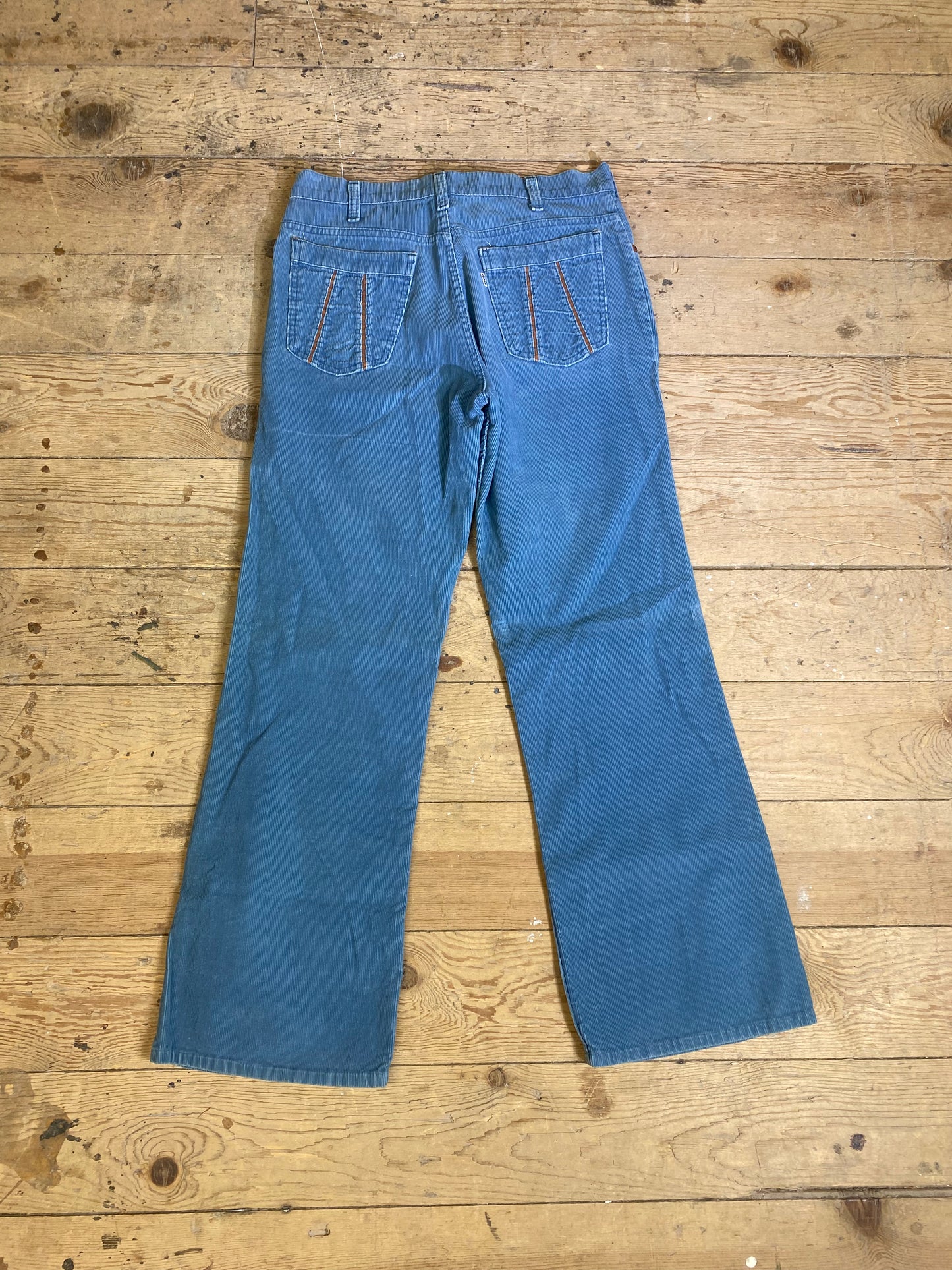 1970s Blue Corduroy White Tab Pants by Levi's