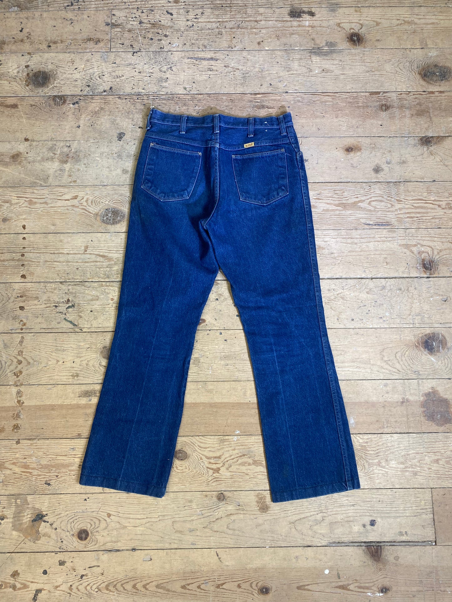 1980s Dark Wash Denim Jeans by Rustler