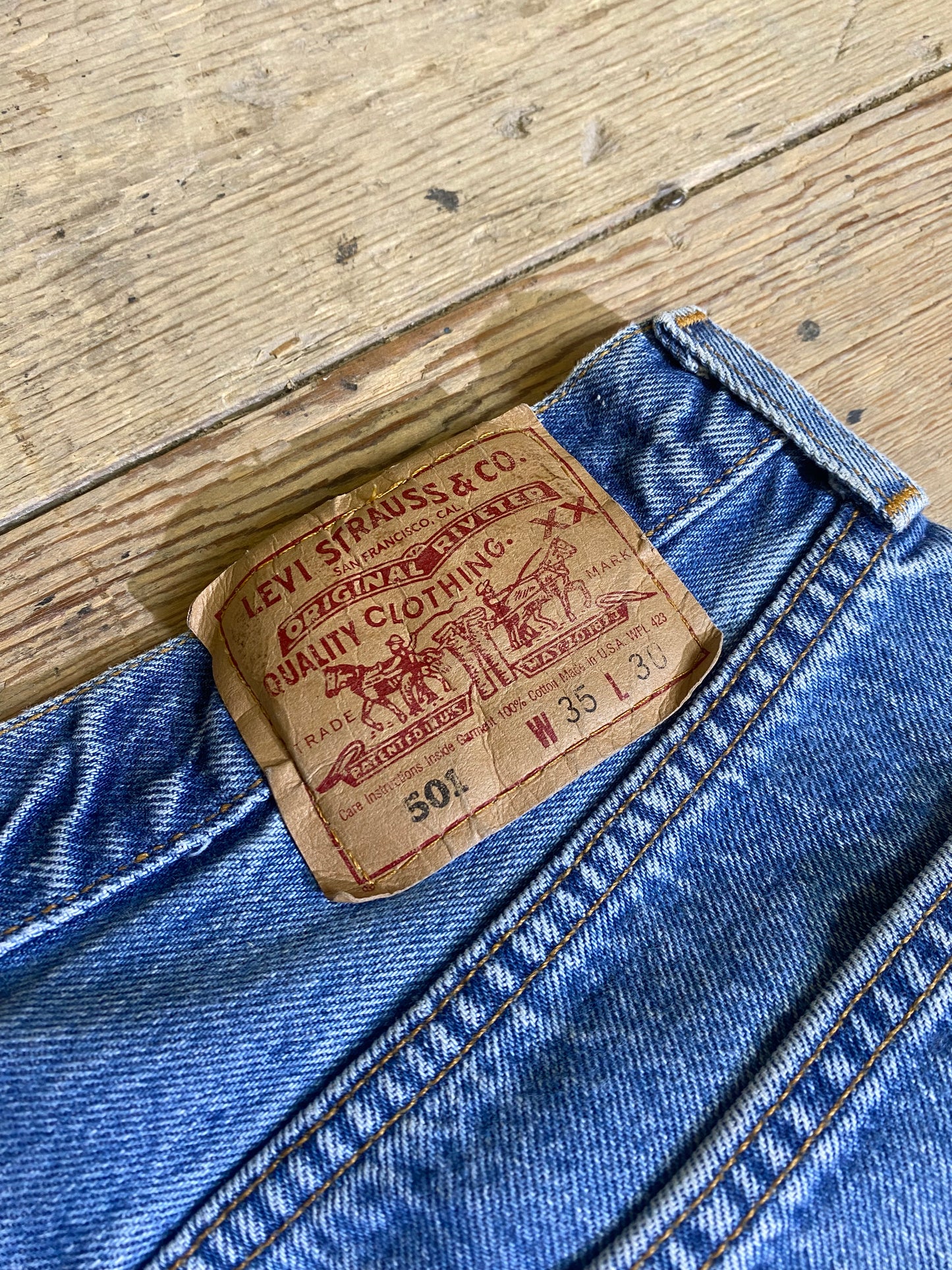 1990s 501 Mid-Wash Denim Jeans by LEVI'S