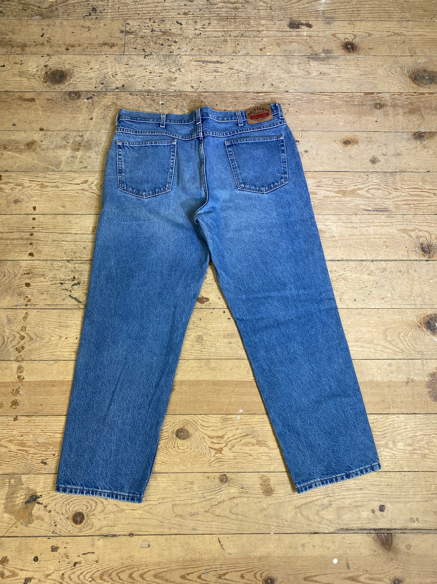 1990s Mid-Wash Denim Jeans by BRITTANIA JEAN CO.