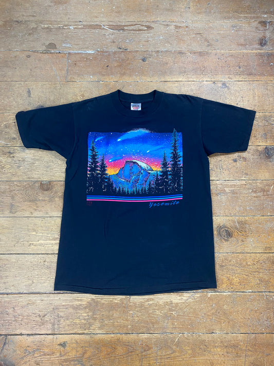 1990s Yosemite El Capitan Graphic T Shirt by Oneita Power-T