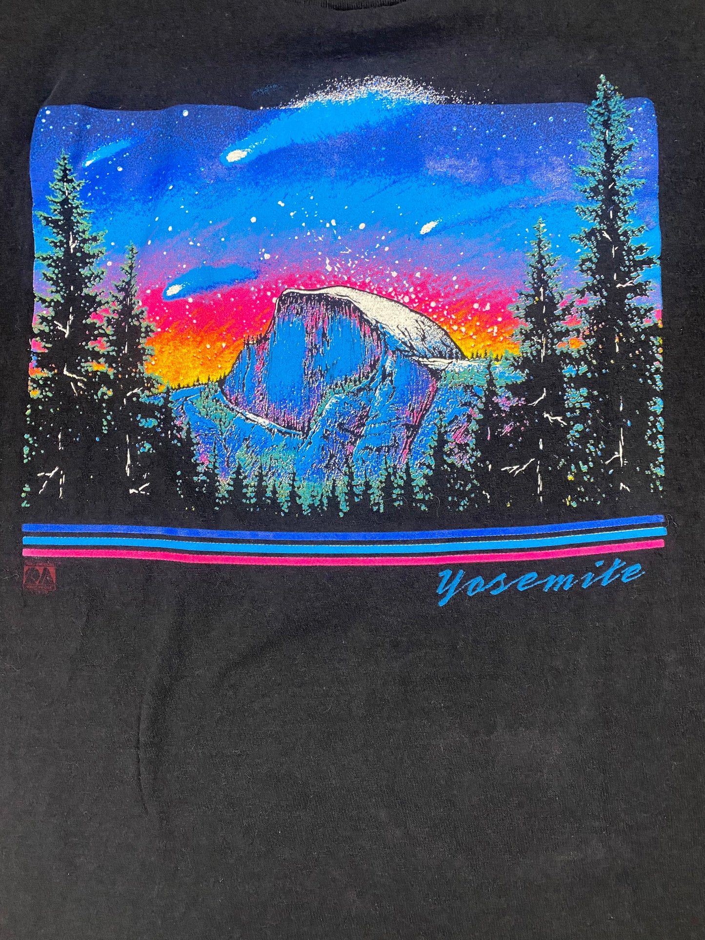 1990s Yosemite El Capitan Graphic T Shirt by Oneita Power-T