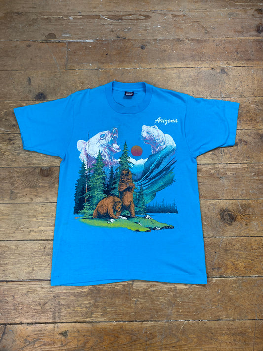 1991 Arizona Grizzly Bear Graphic T Shirt by Ragtops/Screen Stars Best