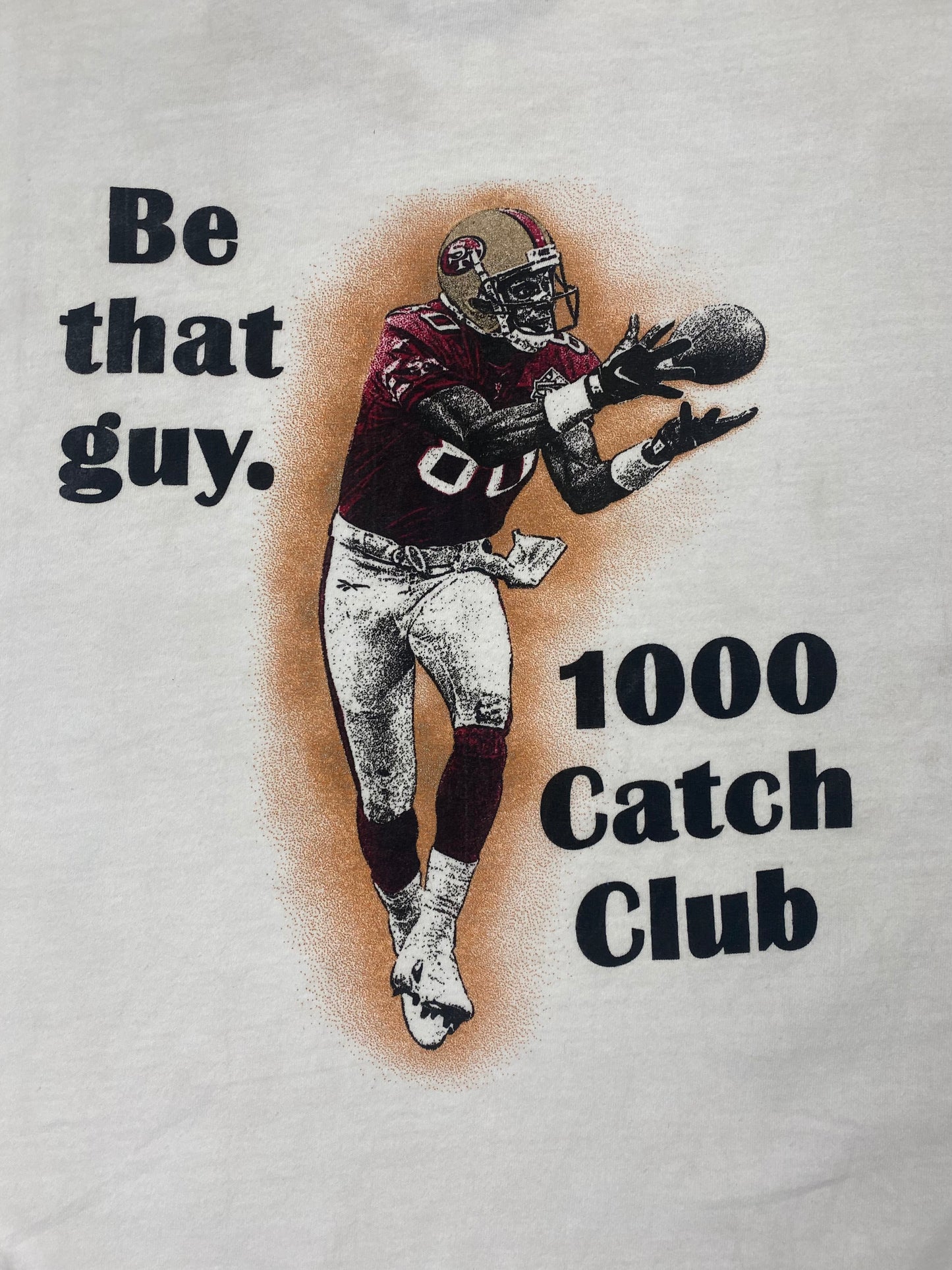 Vintage San Francisco 49ers Jerry Rice 100 Catch Club T Shirt by Hanes