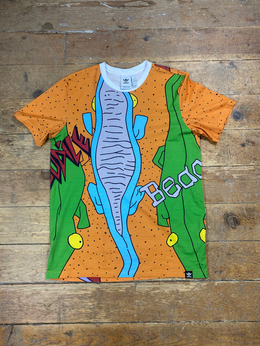 Rare Limited Edition Beach Alligator Graphic T Shirt by Adidas