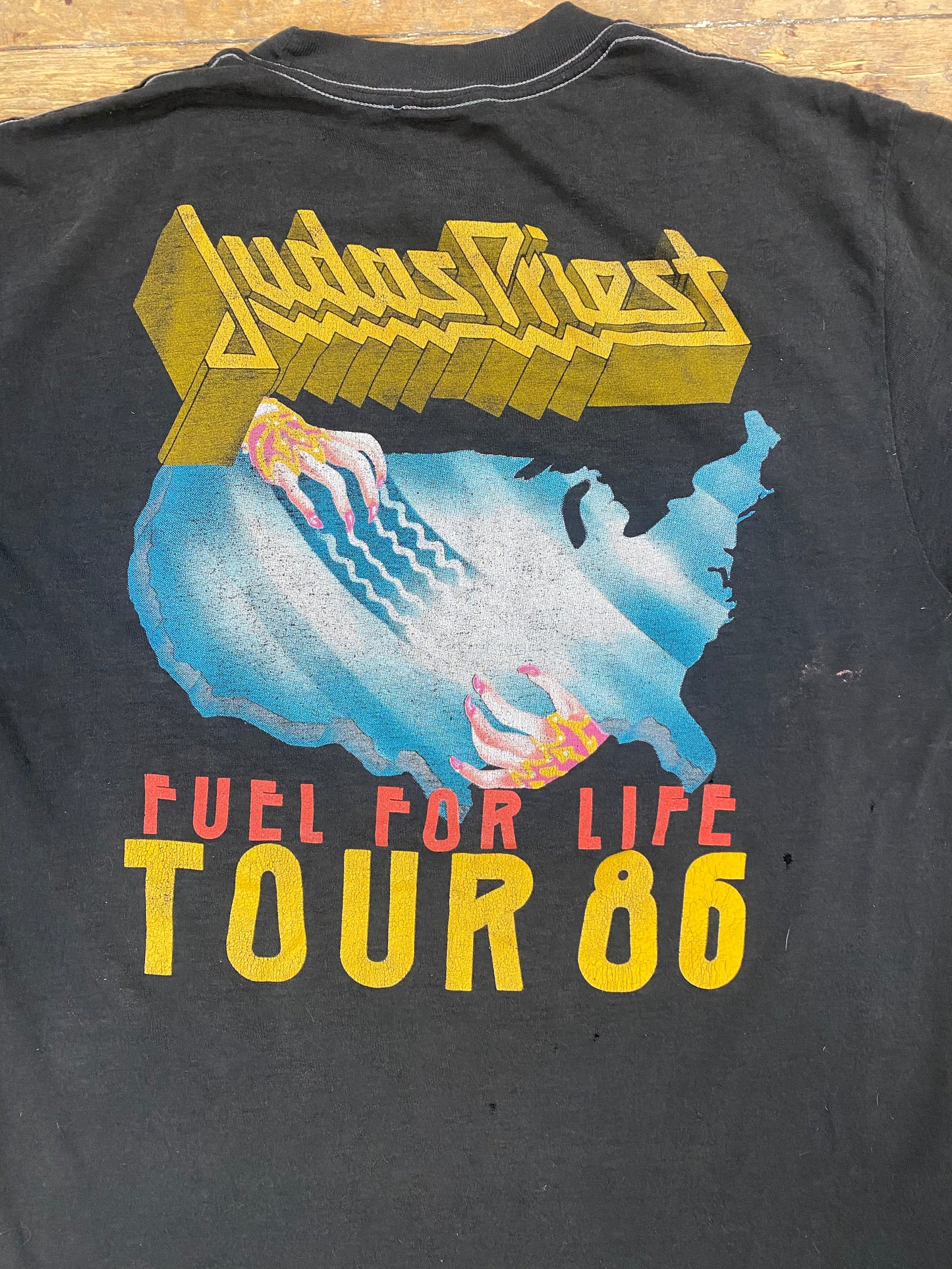 1986 Judas Priest Fuel For Life T-Shirt by Ched/Anvil